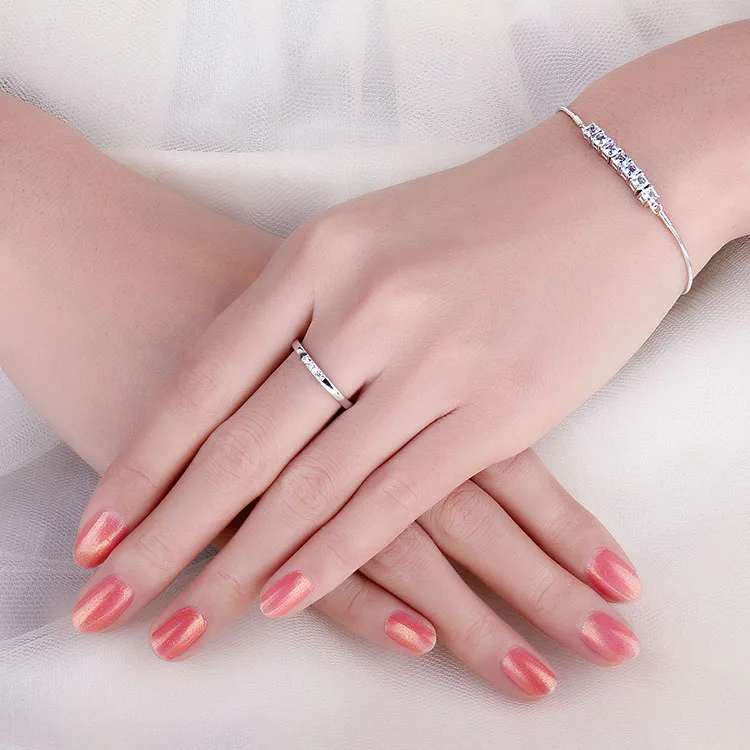 JewelryPalace 3 Камень Кубического Циркония Обручальное кольцо 925 пробы Серебряный свадебный набор подарок для Best друзей Новое поступле