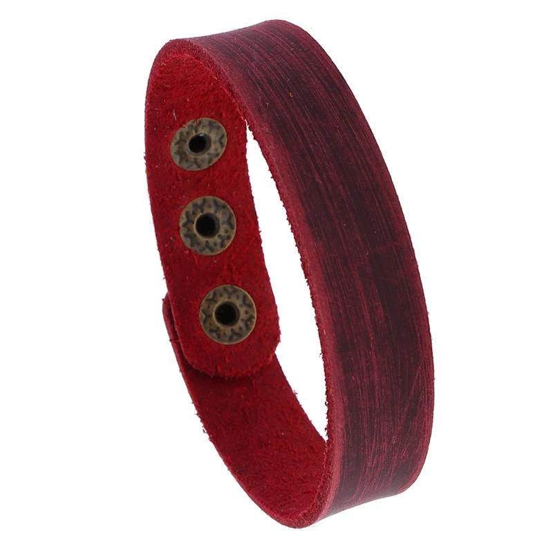 NIUYITID Adjustable Vintage Green Bracelet For Women Armband Man Leather Accessories Hand New Arrival 5 Colors | Украшения и