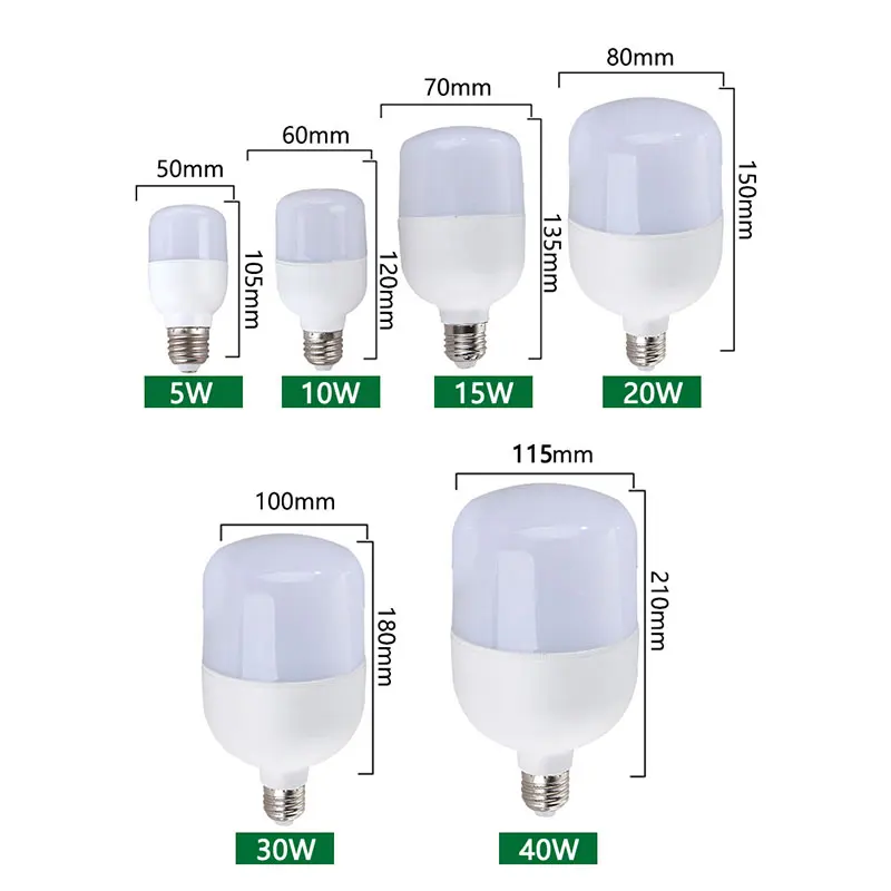 

6500K E27 LED Light Bulbs 5W 10W 15W 20W 20W 220V Lampada Ampoule Super Bright Lamp Bulb Saving Energy Lighting Tubes Dropship