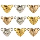 Металлический сплав, сердце в романтическом стиле, кожаный шнур, браслет, ожерелье, магнитная застежка, соединитель, сделай сам, изготовление ювелирных изделий