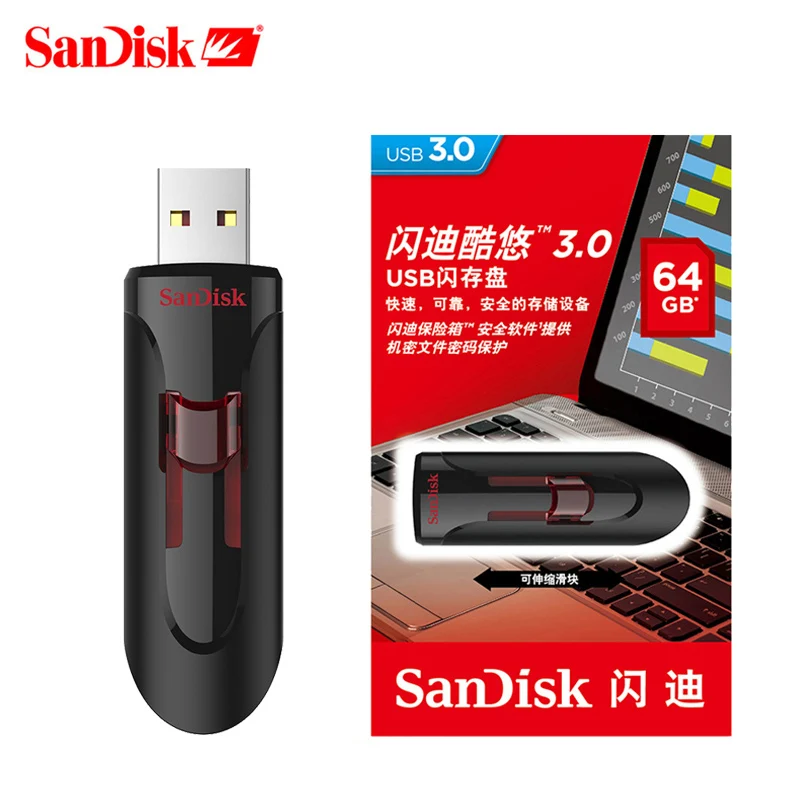 USB 3 0 SanDisk Cruzer Glide CZ600 флеш-накопитель супер скорость 256 ГБ 64 Гб 128 16 32 мини флешка |