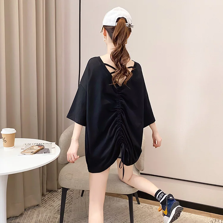 

Houthion Printing Women's T-shirt Plus Size Tshirt Loose Top Short Sleeve New Korean Fashion Casual O-neck T Shirt Summer