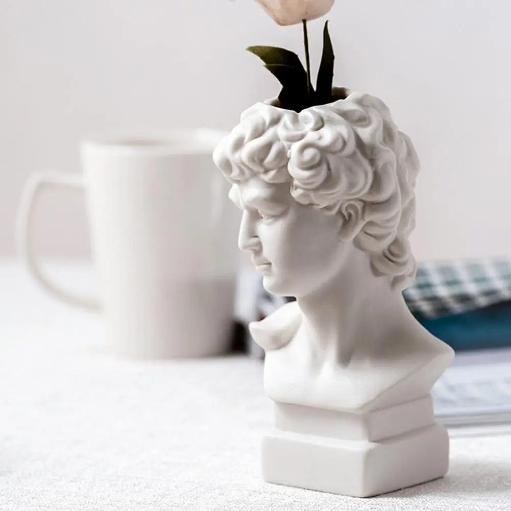 Статуя Давида Цветочная ваза белая керамическая римская скульптура