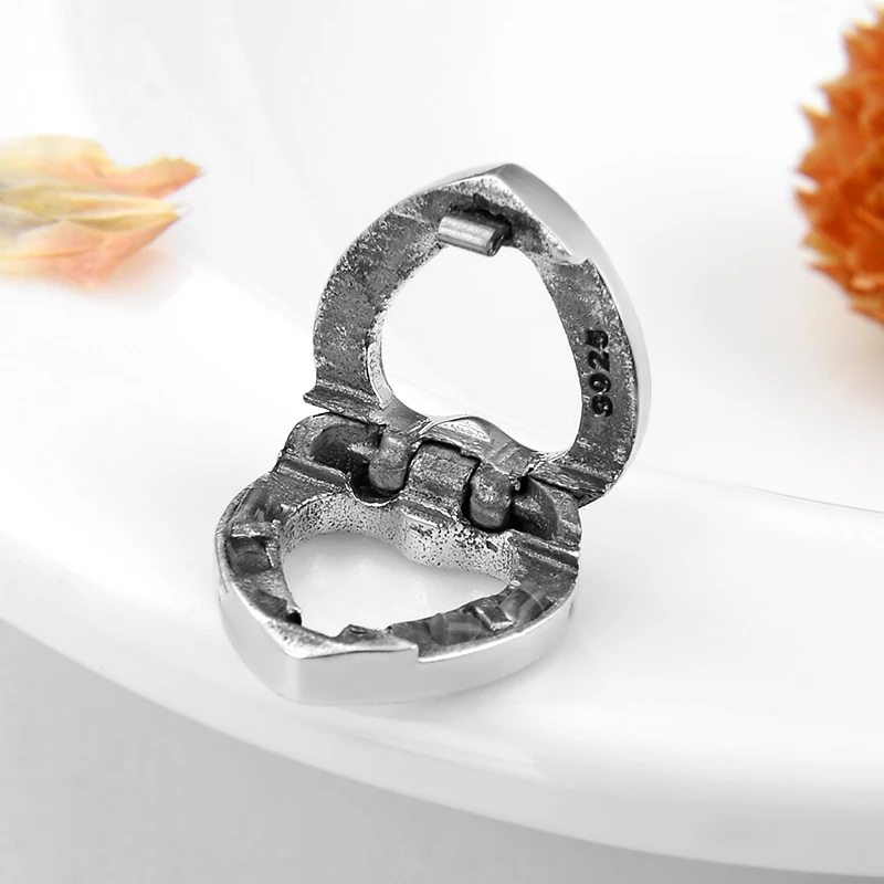 925 Sterling Silver Openwork Heart Simple style Clips beads Fit Original Reflection Bracelet charm Beads for Jewelry making | Украшения и