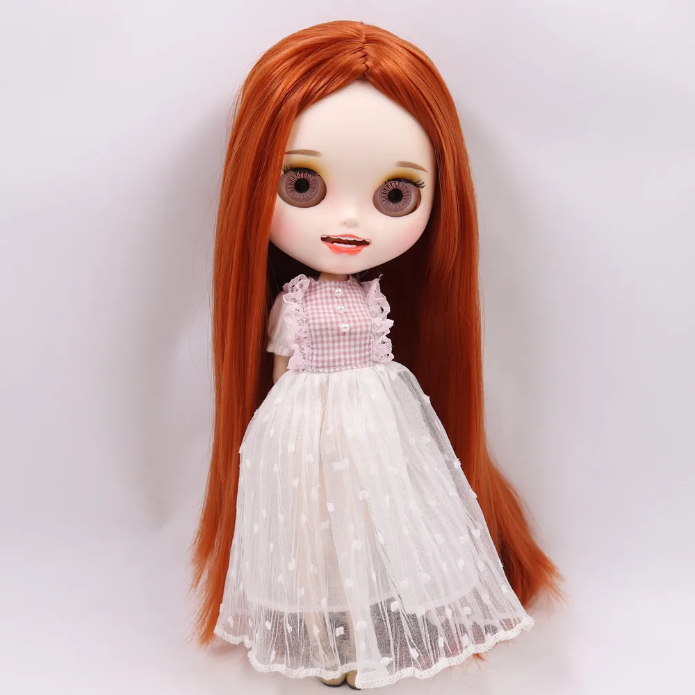Кукла Блайза ICY DBS No.BL232 с рыжим волосами, вырезанными губами, полными зубами, матовым лицом и суставным телом 1/6 bjd ob24 аниме-девушка.