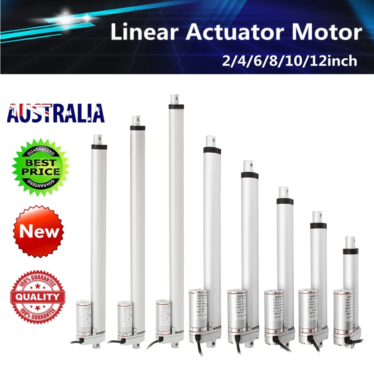 Wolike 150KG 1500N 4-18 Inch 330lbs DC 12V Electric Motor Linear Actuator For lectric Self Unicycle Scooter Input Voltage Range