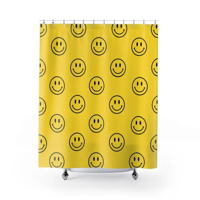 

90s Lovely Smile Shower Curtain Bathroom Decorations