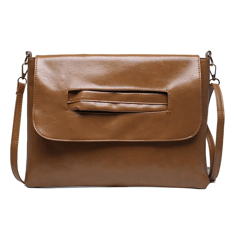 

GOPLUS 2021 new ladies trendy bag large capacity simple clutch bag clutch bag envelope bag pu briefcase to work Simplicity