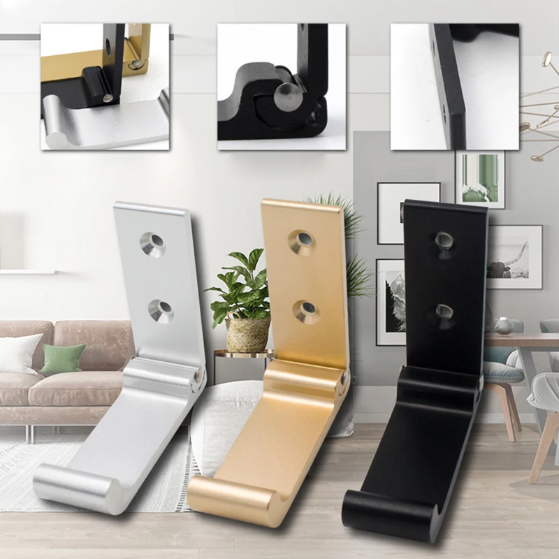 

Foldable Headphones Hook Aluminum Alloy Universal Earphone Wall Hanger Stand Holder Anti-Collision Earphone Accessories