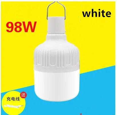 98W white Портативная перезаряжаемая лампа для палаток, походов, походов, аварийного освещения, наружного освещения 20 Вт 28 Вт 30 Вт 38 Вт 65 Вт 68 Вт - Испускаемый цвет: 98W white