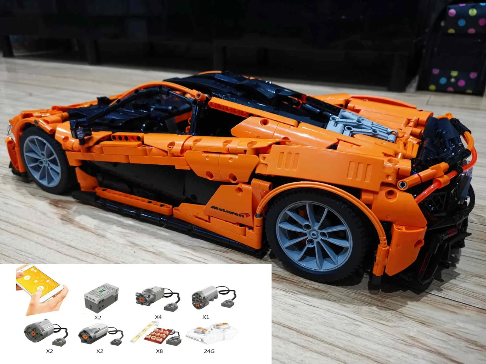 DHL модель 20087 года MOC-16915 mlaren P1 функция двигателя набор строительных блоков
