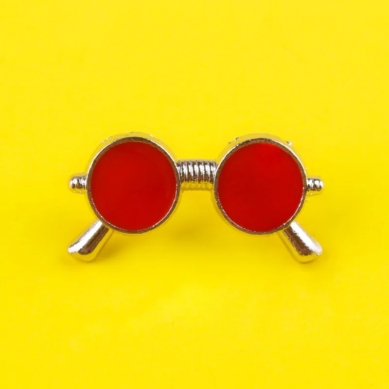 Эмалированные значки в стиле ретро с круглыми очками Значки для одежды джинсов