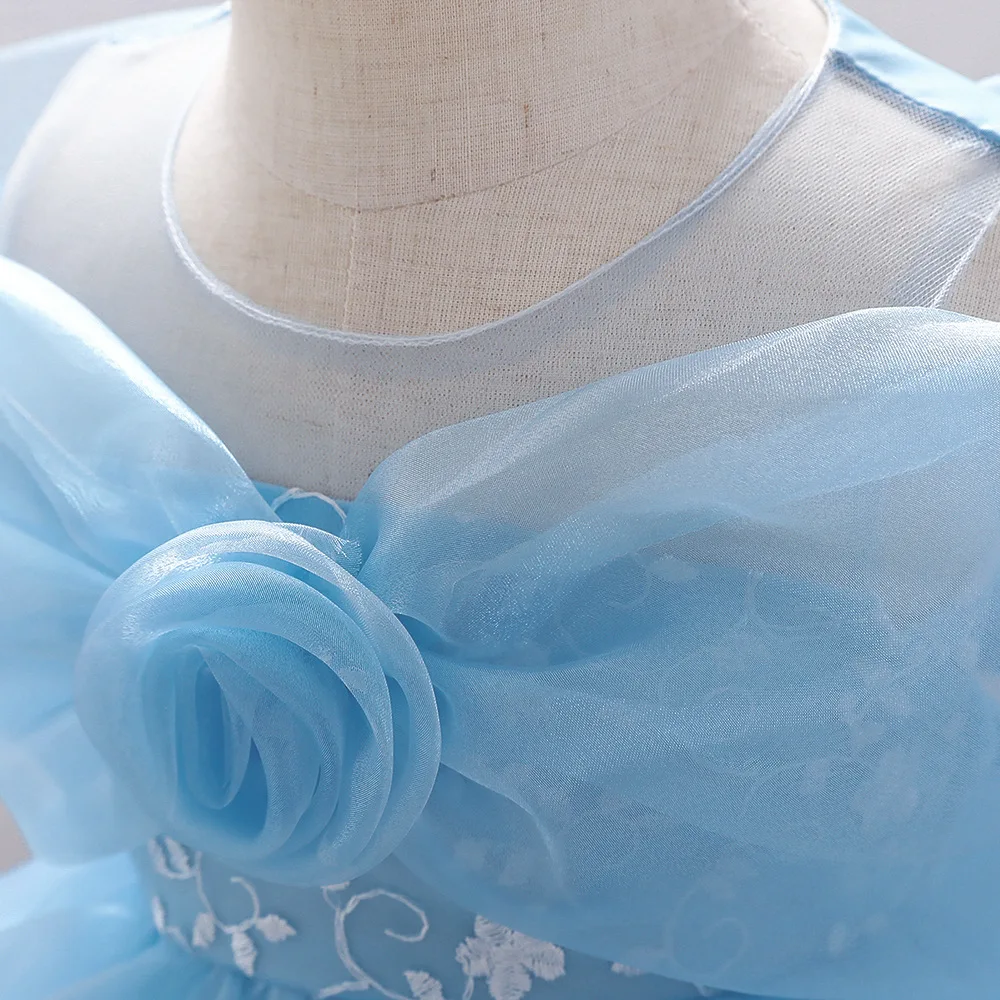 

Kids Formal Dress Girls Bowknot O-Neck Sleeveless 1-Piece Sundress for Summer
