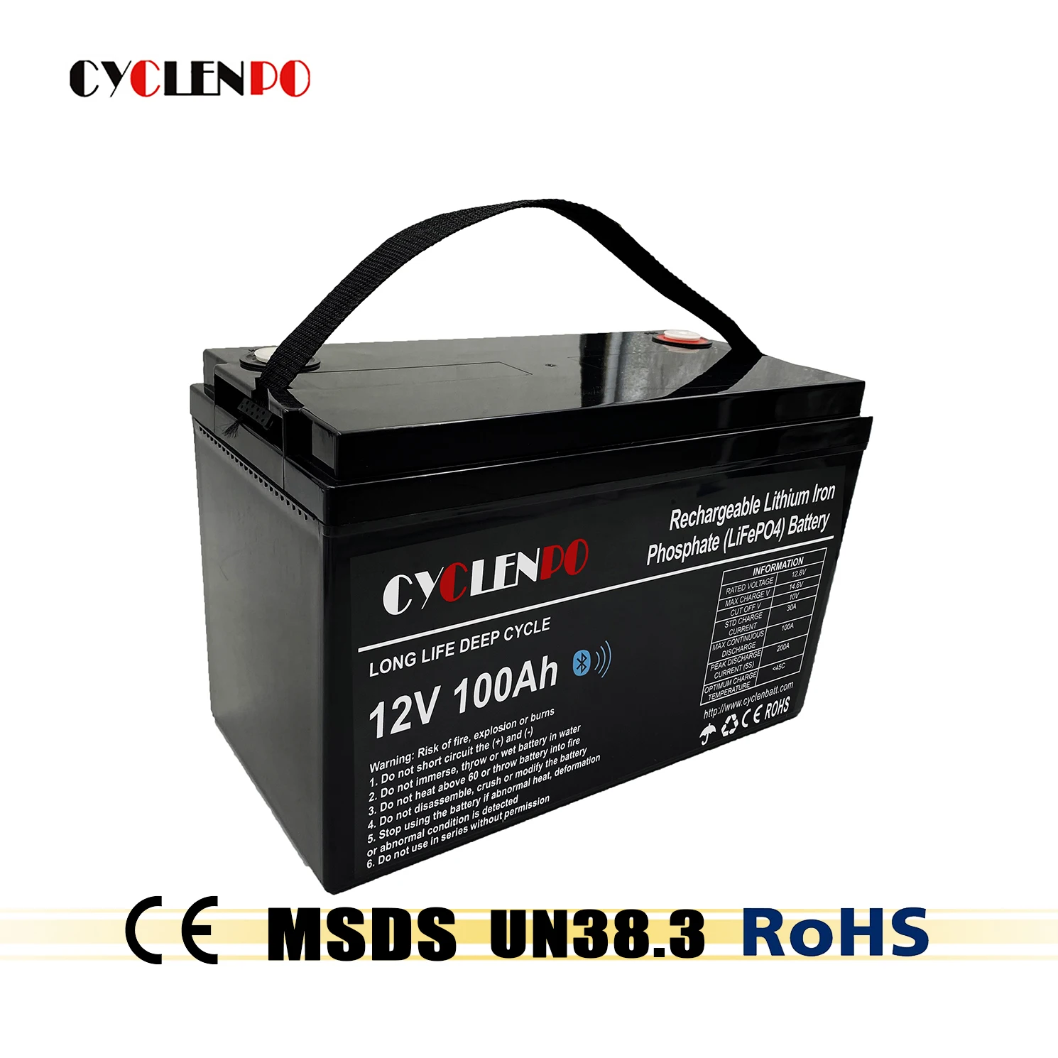 

bt Lithium Ion 12V 100Ah Lifepo4 Battery With APP Controlled