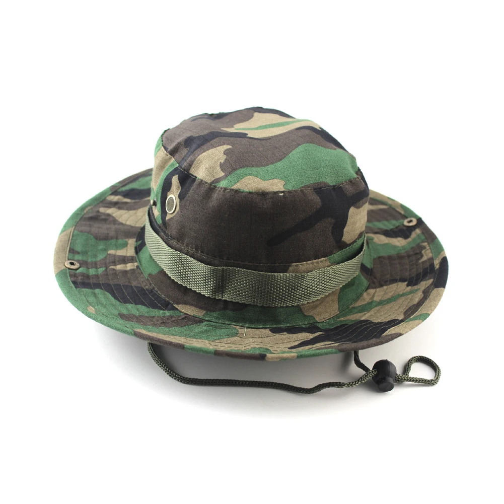 

Unisex Bucket Hats Outdoor Mountain Climbing Hat Jungle Military Camouflage Bob Camo Bonnie Hat Fishing Camping Barbecue Cotton