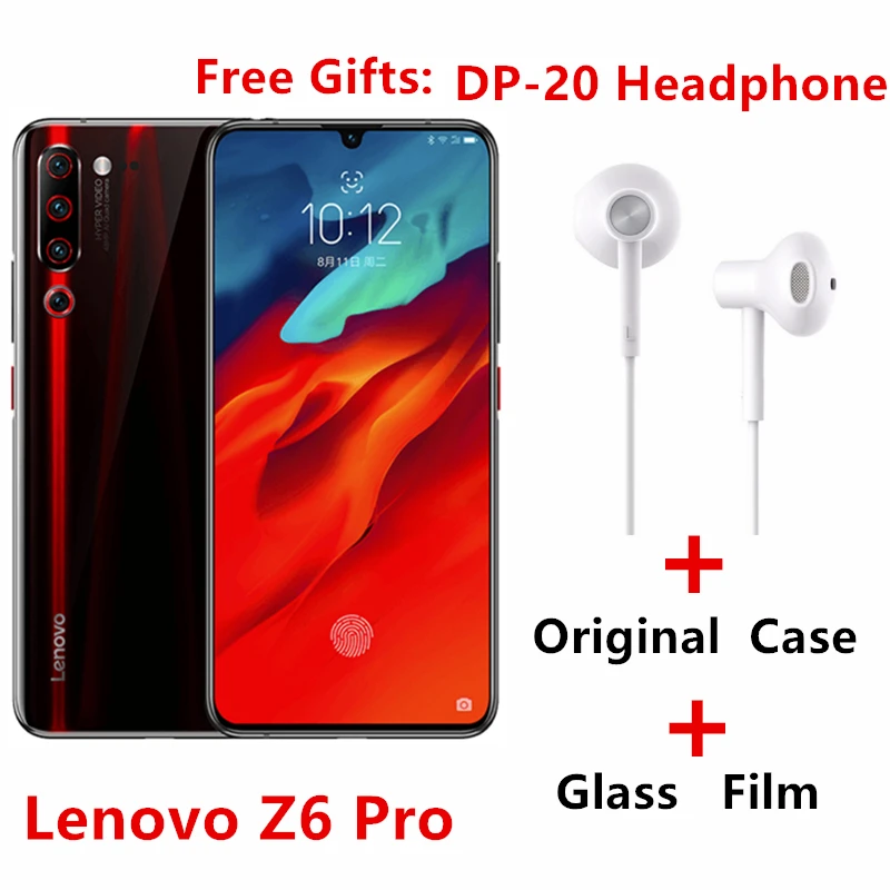 Смартфон lenovo Z6 pro, 12 Гб, 512 ГБ, 6,39 дюйма, ZUI 11, Snapdragon 855, четыре задних камеры, гипер видео, полный экран, смартфон