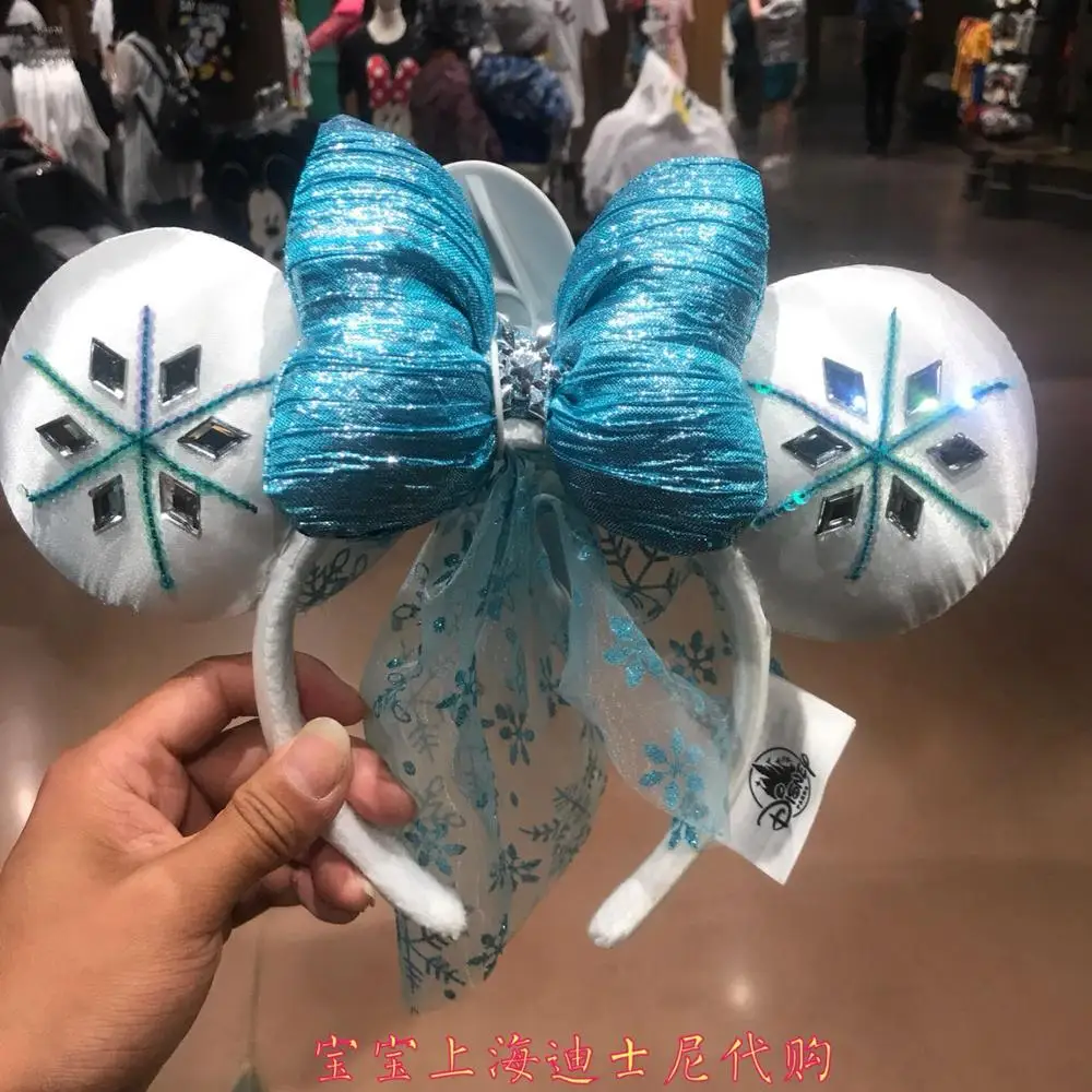 Новинка повязка на голову с ушками Минни и Микки Мауса из мультфильма disney Alsa Ice