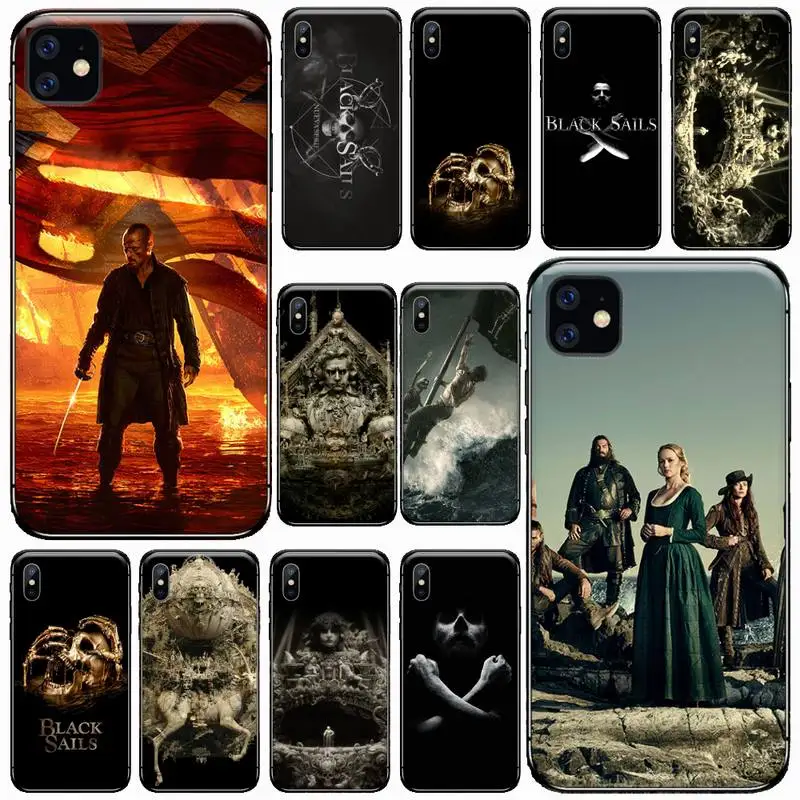 

Black Sails adventure pirate TV Phone Case for iPhone 11 12 pro XS MAX 8 7 6 6S Plus X 5S SE 2020 XR Soft silicone shell funda