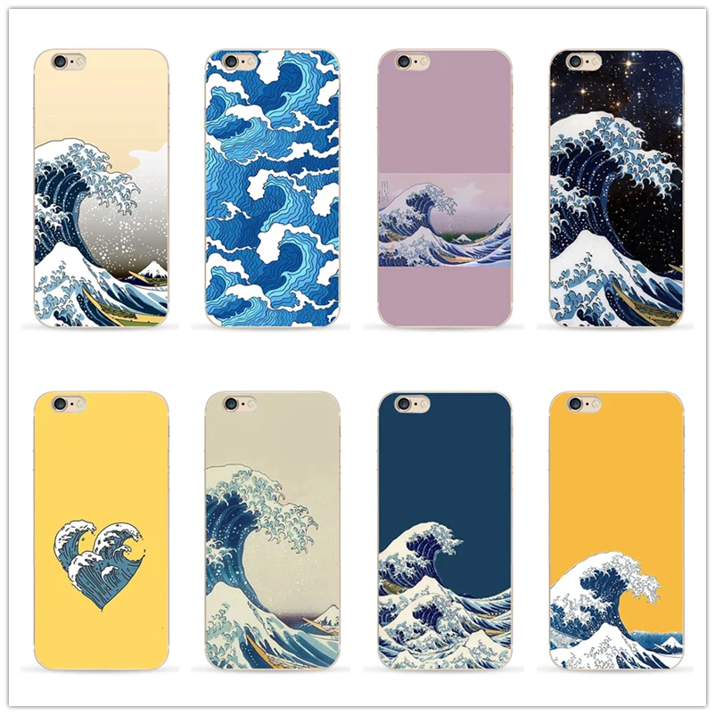 Cute 3D wave mobile phone shell Phone Case for iPhone 8 7 6 6S Plus 5 5S SE XR X XS MAX Coque Shell |