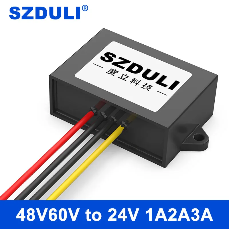 

DC converter reducer 60V to 24V 1A 2A 3A waterproof 30~75V conversion step-down 24VDC power supply car