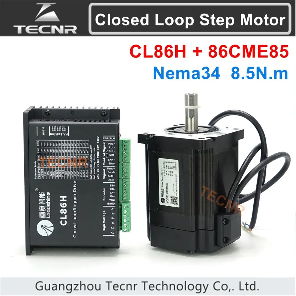 Оригинальный гибридный Серводвигатель Leadshine nema34 8.5NM с замкнутым контуром CL86H и