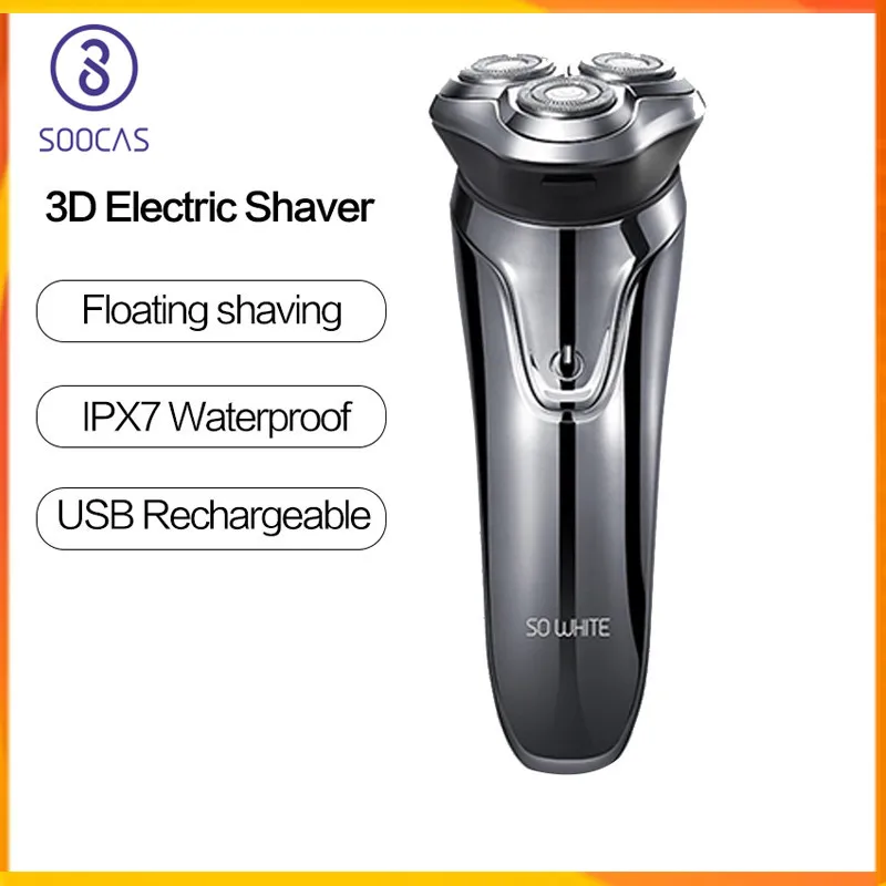 Soocas PINJING ES3 электробритва 3D «Умная» бритва usb зарядка IPX7 водонепроницаемый 3 светодиодный дисплей для мужчин