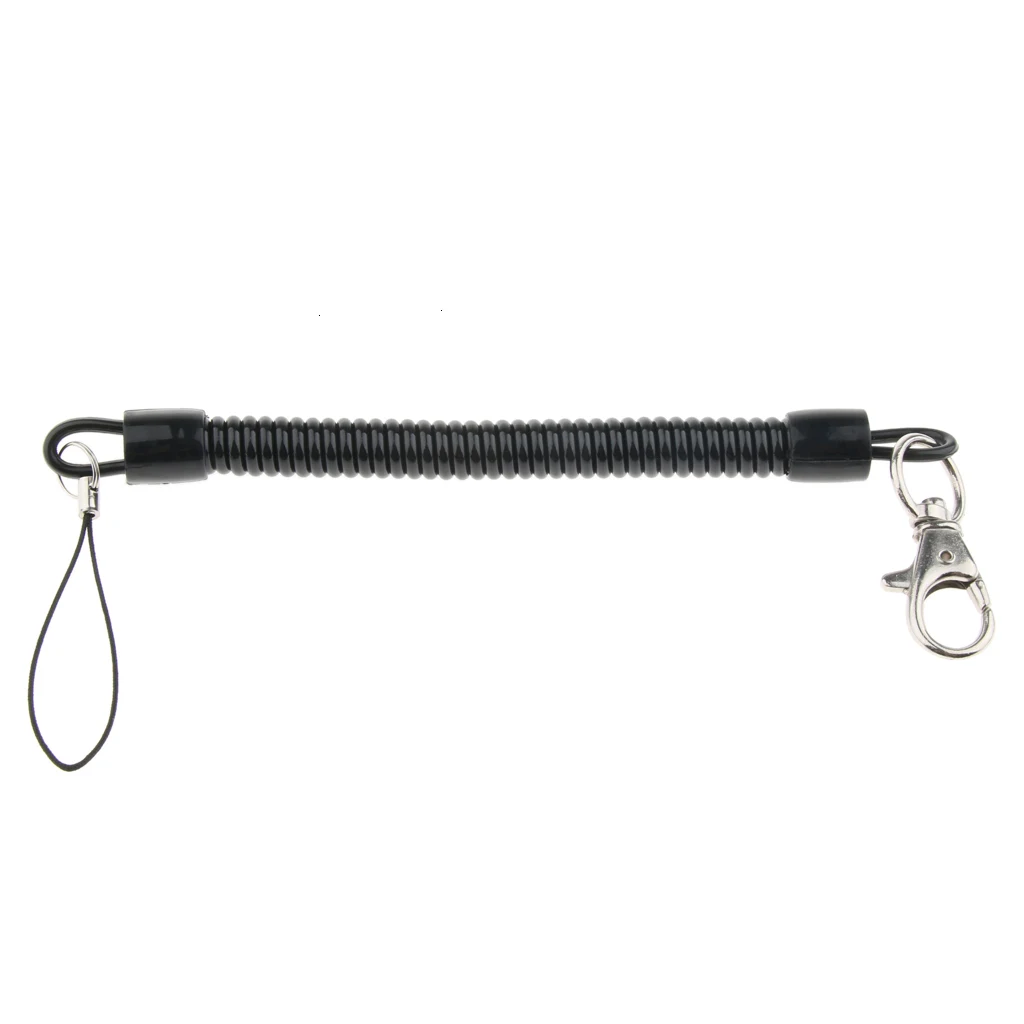 25 см резиновая спиральная цепочка для ключей с выдвижным объективом и