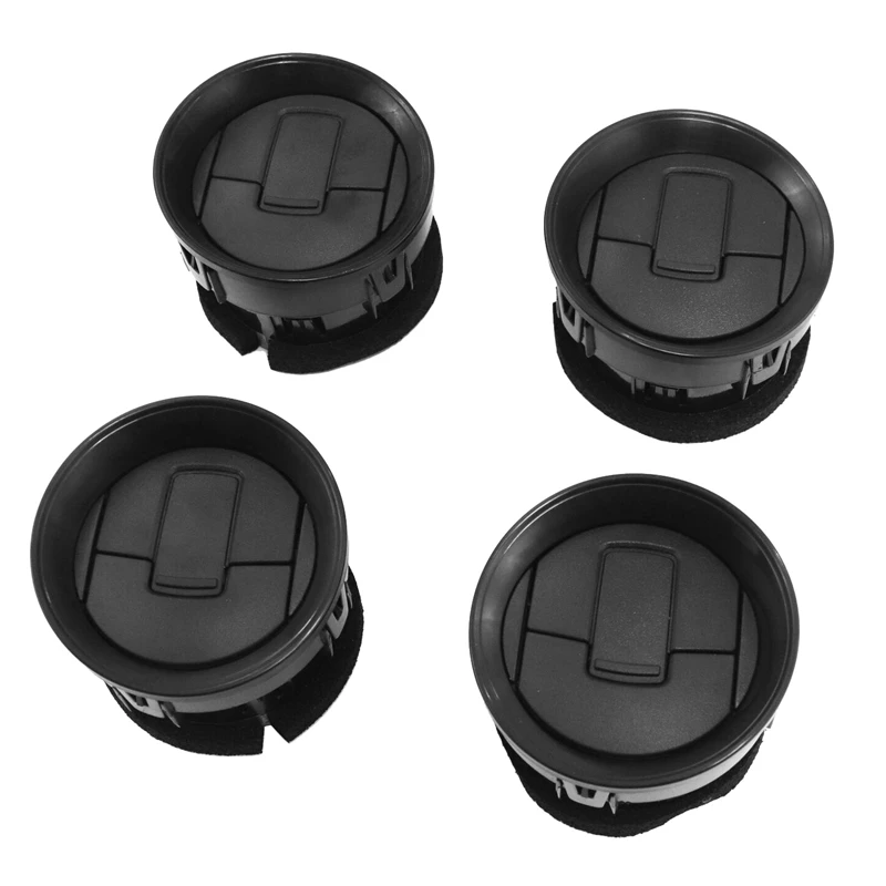 

4 Front Interior Dashboard Louvres Chrome AC Heater Air Vent Compatible with for Ford F-150 F150 2009-2014