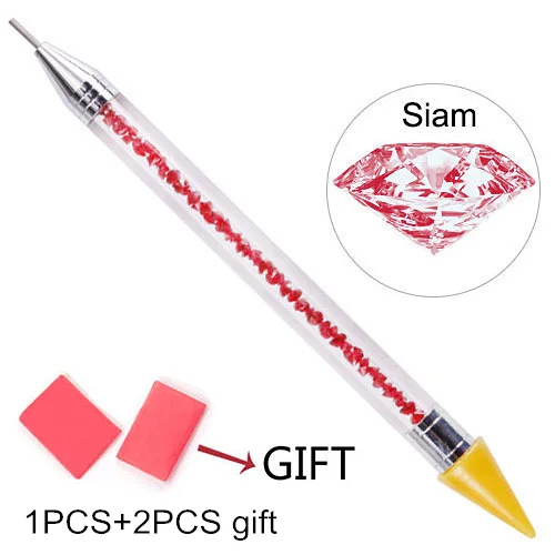 Siam-1PCS Белый карандаш бумажный деревянный карандаш палочки горячей фиксации Стразы не горячей фиксации Стразы Diy инструменты B1972 - Цвет: Siam-1PCS