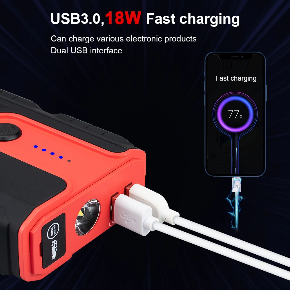 $48.00 Camason Car Jump Starter Starting Device Battery Power Bank 1600A Ahvehicle Auto Emergency Booster Petrol Diesel start Charger