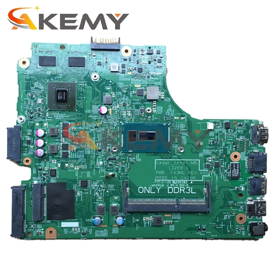 Akemy 13269-1 I5-4210U 820M 2G для DELL Inspiron 3543 3443 3542 3442 материнская плата FX3MC CN-01P4HG 1P4HG 100%