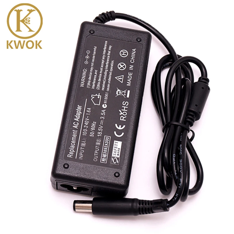 

18.5V 3.5A 65W AC Adapter For hp Laptop Charger For HP Compaq 6910P 2230s DV5 DV6 DV7 DV4 G50 G60 N193 CQ43 CQ32 CQ60 CQ61 CQ62