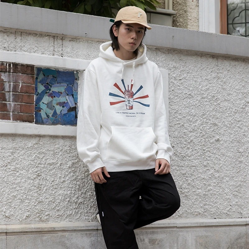 

Creative Milk Tea Print Hooded Sweatshirts Hoodies Unisex Fashion Streetwear Harajuku Hip Hop Pullover Mens Tops Casual Hoodies