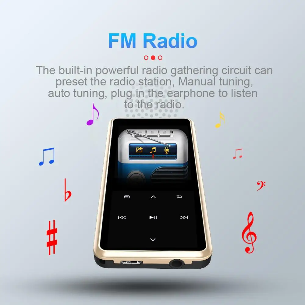 M12 MP3-плеер Bluetooth динамик 1 5 дюймов сенсорный экран радио мини MP3 спорт MP 3 HiFi