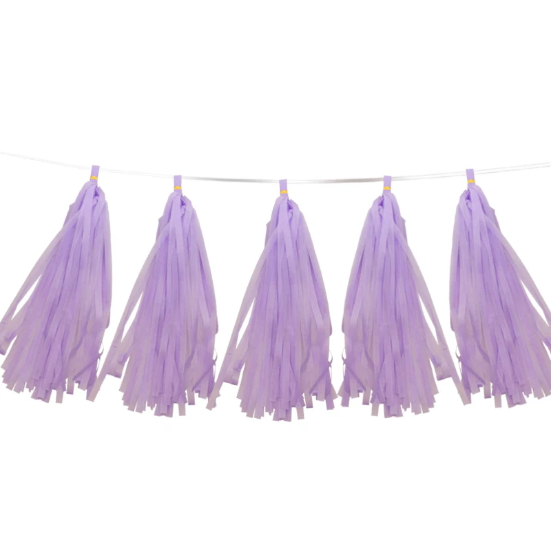 

35cm Colored Tissue Paper Tassel Lahua Children's Birthday Wedding Party DIY Decoration Bedroom Living Room String Flag Pendant