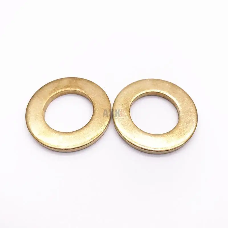20/100pcs M2 M2.5 M3 M4 M5 M6 M8 M10 M12 GB97 DIN125 Solid Brass Copper Flat Washer Plain Gasket Pad High Quality - купить по