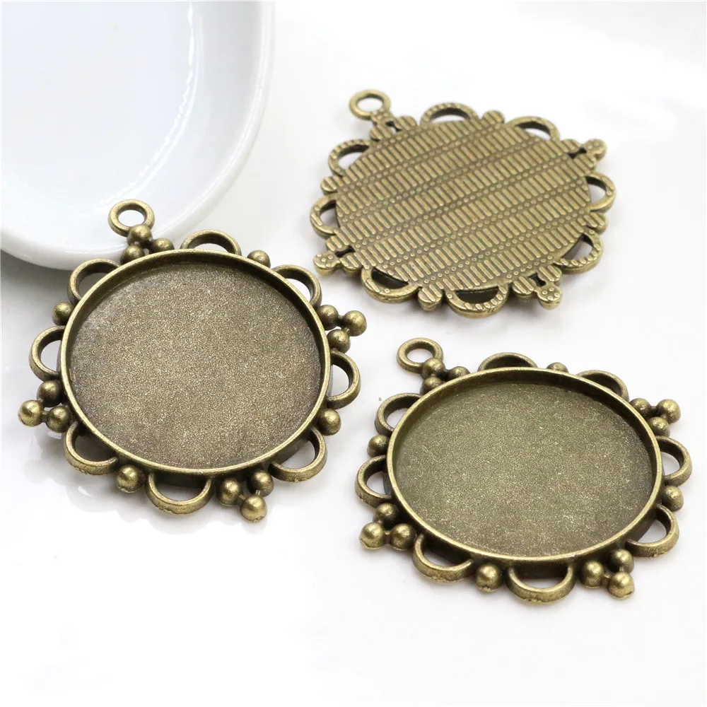 5 шт 30 мм Внутренний размер античная бронза и посеребренный классический стиль