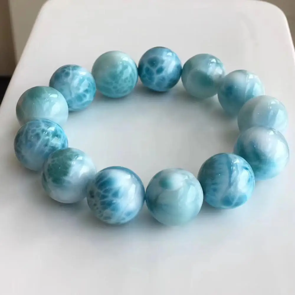 Браслет из натурального ларимара 18 1 мм|Гибкие и жесткие браслеты| |