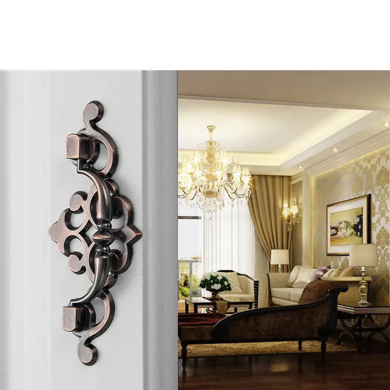 Темные бронзовые для выдвижных шкафчиков тянет Европейский стиль ручки дверные