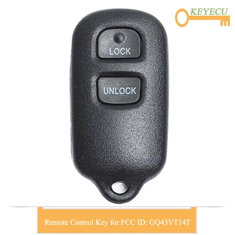 KEYECU пульт дистанционного управления автомобильный ключ для Toyota Corolla 2003-2010, Sienna 1999-2003, Camry 2000 2001, Fob 2+ 1 3 кнопки-GQ43VT14T