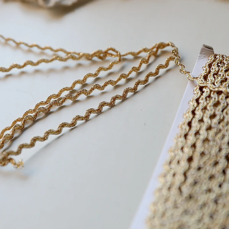 1 ярд 90 см новейшая кружевная ткань Высококачественная лента 0 3 гипюр Золотой