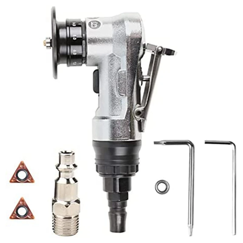 

Mini Pneumatic Chamfering Machine, Portable Handheld 45 Degree Arc Air Beveling Machine with 1/4 Inch Air Inlet