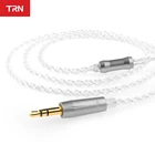 TRN A2 посеребренный кабель для наушников 3,5 мм HIFI наушники MMCX2-контактный разъем используется для TRN V10 V20 MT1 TA1 ST1 ST2