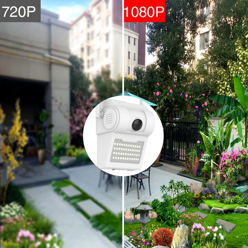 1080P HD водонепроницаемый настенный светильник WiFi уличный для внутреннего двора