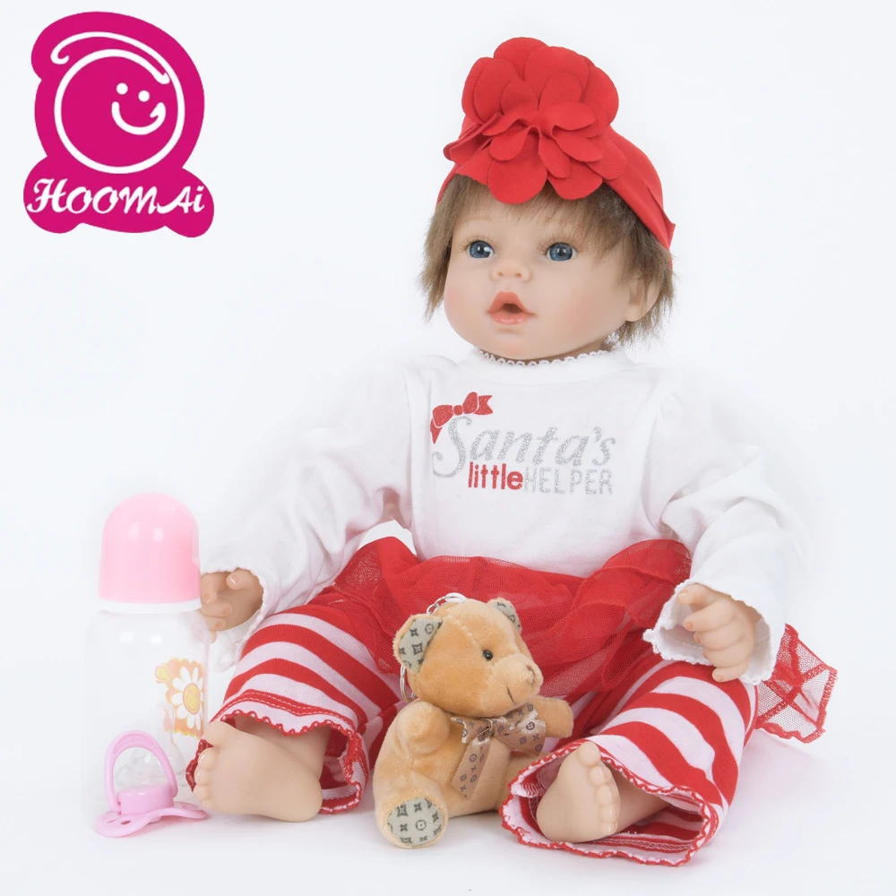 

Exclusive Bebe Reborn Doll 45CM Soft Silicone Cotton Body 18" Lifelike Realistic Baby Toy Lovely Doll For Kids Christmas Gifts