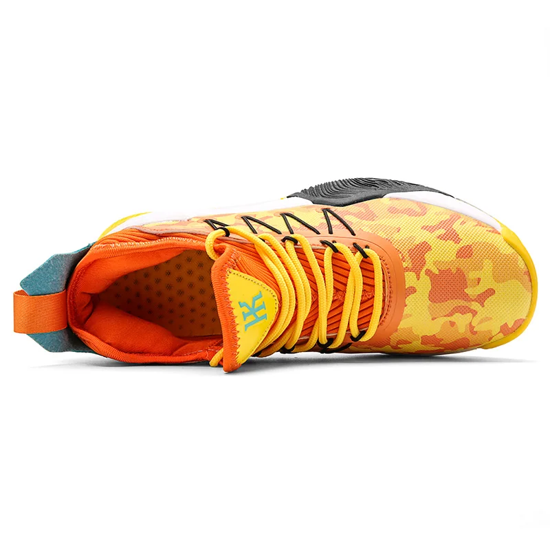Fashion Orange Men's Basketball Shoes High Top Non-Slip Platform Sneakers Man Orginal Basketball Culture Streetball Shoes Men