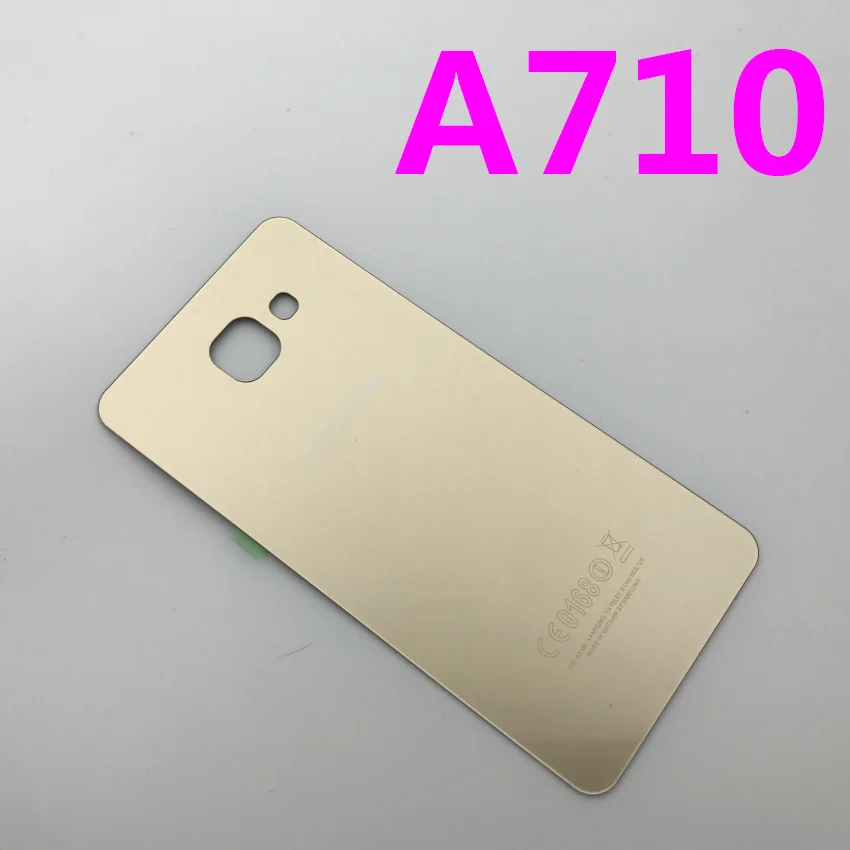 A710 gold Задняя панель батареи Стекло задняя дверь Крышка для samsung Galaxy A3 A310 A310F A5 A510 A510F A7 A710 A710F() предварительно клейкие наклейки - Цвет: A710 gold