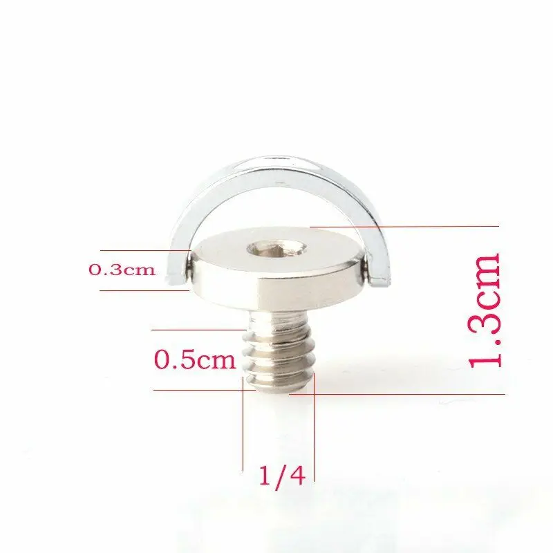 

1/4" Split Ring Camera Screw Bolt for Tripod Quick Release Plate Mount 57#