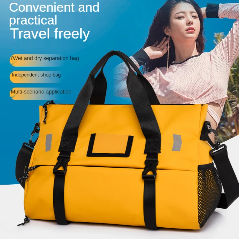 Travel Bag Fitness Yoga Bag Large Capacity Storage Luggage Bag 2021 New Sports Dry Wet Separation Handbag