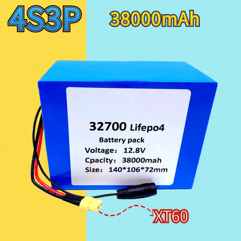 Аккумулятор Lifepo4 32700 4S3P 12 8 в 38 А · ч 4S 40A 100A сбалансированный блок питания для